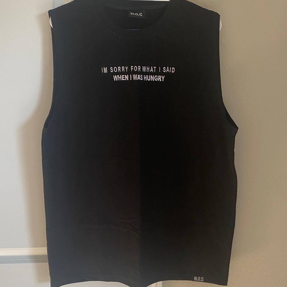 Black Graphic Men's Tank Top